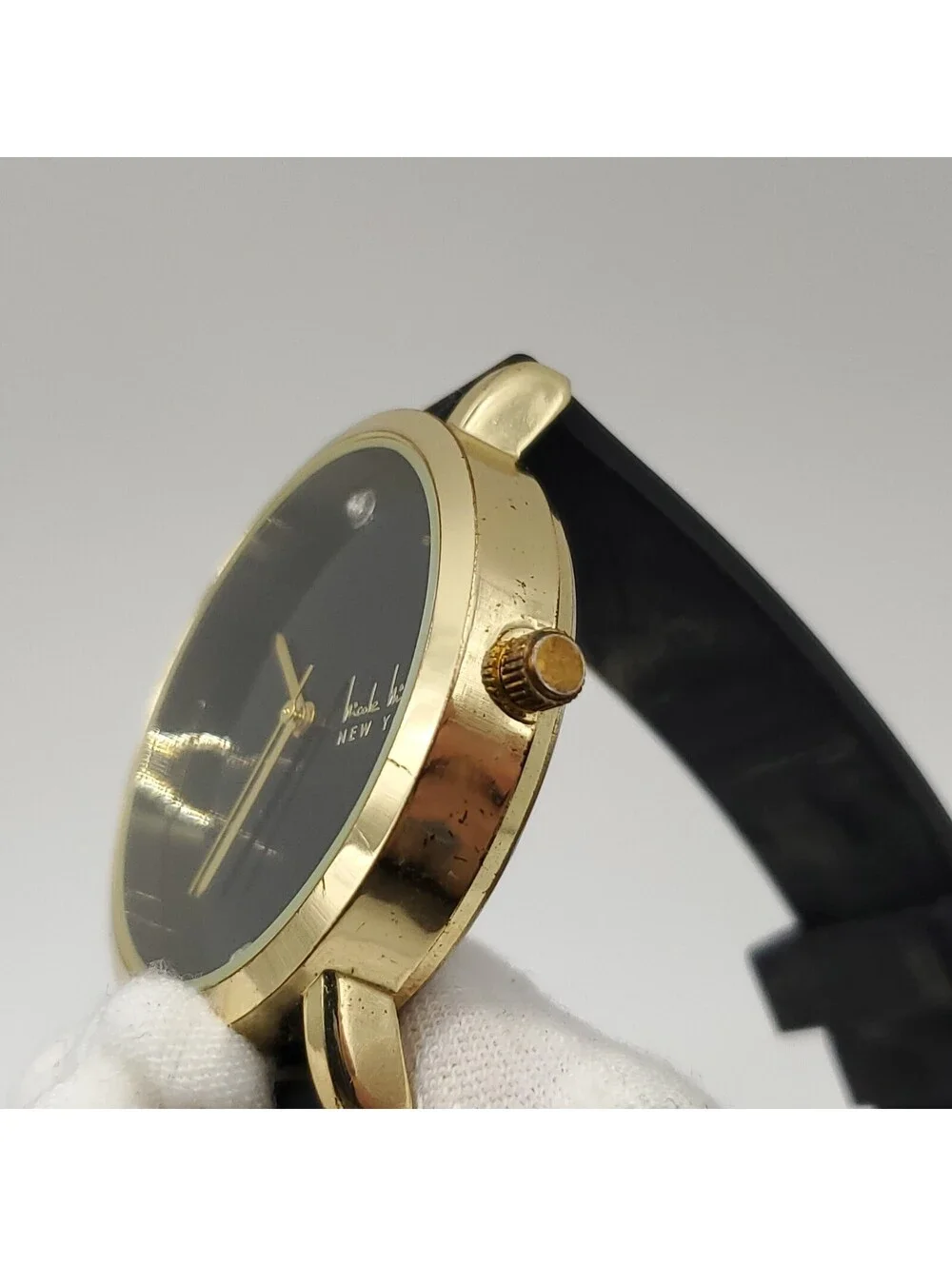 Nicole Miller New York Black Dial Womens Watch 38mm New Battery